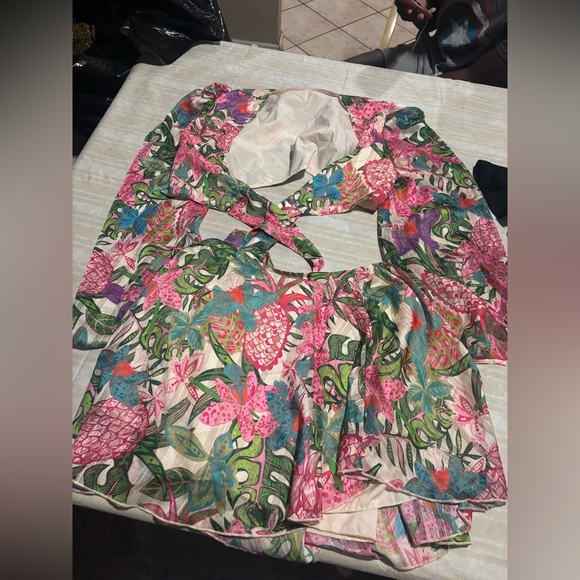 SHEIN Multicolor Floral Asymmetrical Dress - Picture 2 of 2